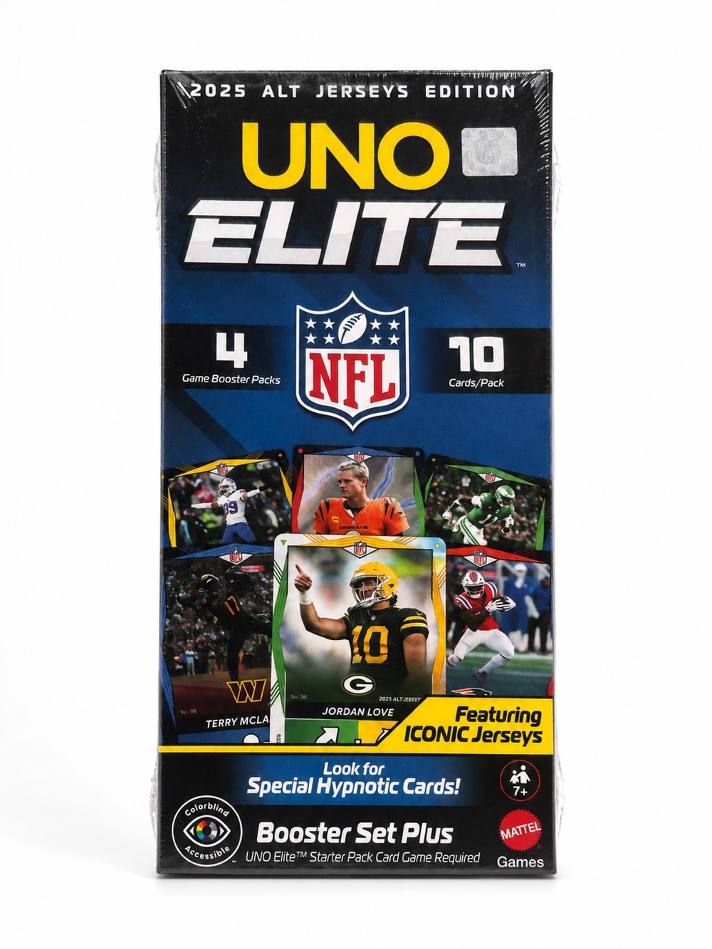 UNO Elite NFL 2025 Alt Jerseys Edition Booster Set Plus Sealed